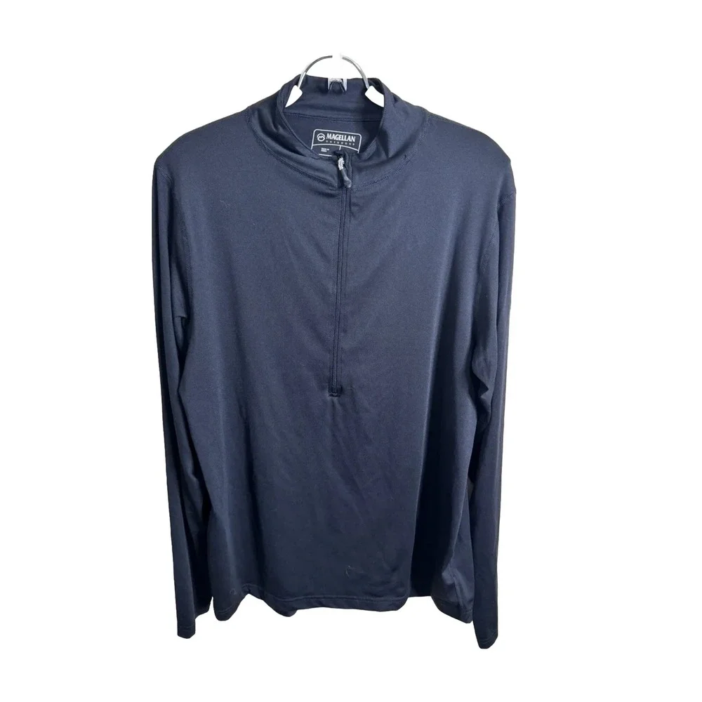 Magellan Outdoors Men's Large Black Lightweight Long Sleeve 1/4 Zip